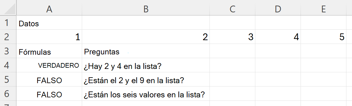 Uso de HASALL para comprobar si un rango contiene todos los valores de un conjunto