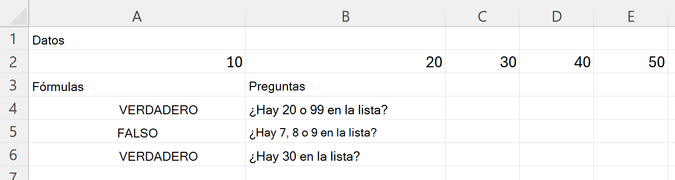 Uso de HASANY para comprobar si un rango contiene al menos uno de varios valores