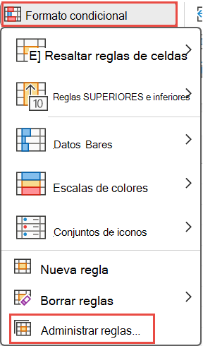 Administrar reglas