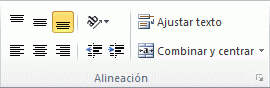 Imagen de la cinta de Excel