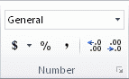 Imagen de la cinta de Excel