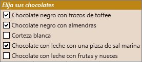 Casillas de ejemplo