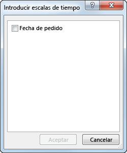 Cuadro de diálogo Insertar escalas de tiempo