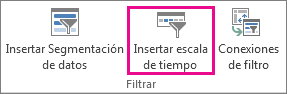 Insertar Escala de tiempo en la pestaña Análisis