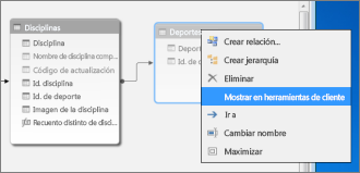 Mostrar en herramientas cliente