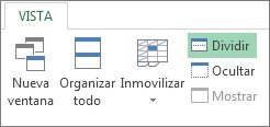 Comando Dividir en la cinta