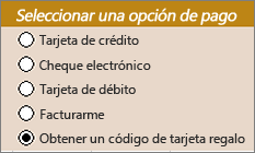 de botón de radio de ejemplo