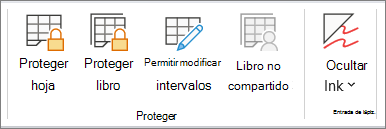 Proteger hoja en Revisar