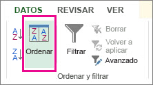 Botón Ordenar