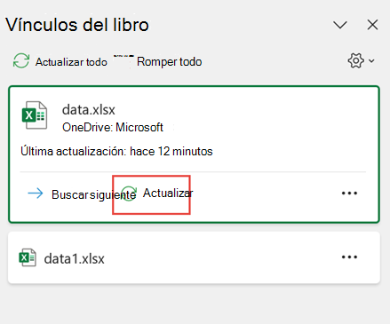 actualizar libro específico de windows