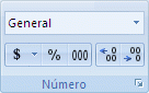 Imagen de la cinta de Excel