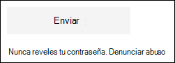 Vínculo para notificar abusos, como sospechas de suplantación de identidad (phishing) en Microsoft Forms