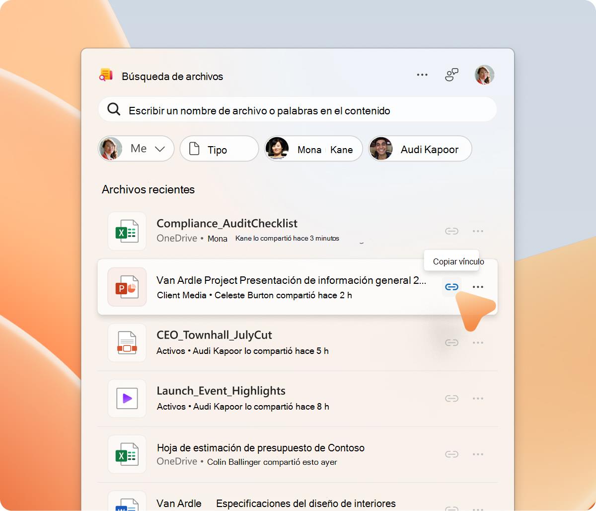 Archivos recientes