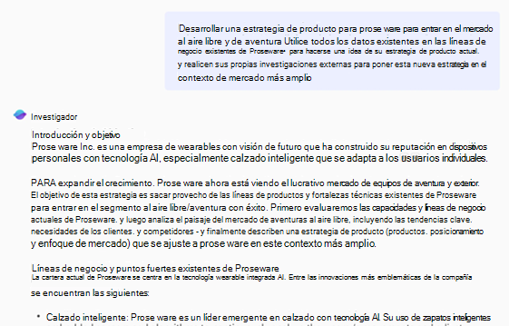 Informe investigador