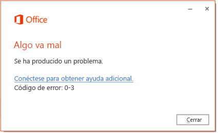 Código de error 0-3