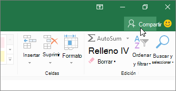 Cursor que hace clic en el icono Compartir