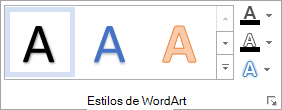 grupo Estilos de WordArt