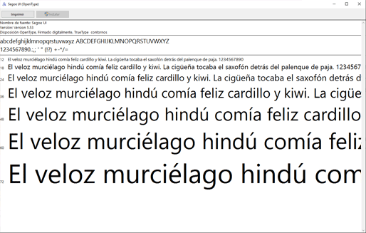 El Controlador de vista previa de fuentes de Windows le permite ver e instalar fuentes en equipos Windows