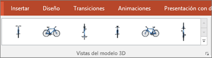 La galería de noticias de modelos 3D le ofrece algunos ajustes preestablecidos útiles para organizar la vista de la imagen 3D