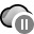 Icono de nube de OneDrive con símbolo pausado