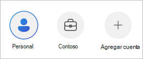 Cambiar entre cuentas en la aplicación móvil de OneDrive
