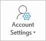 Botón Configuración de la cuenta de Outlook