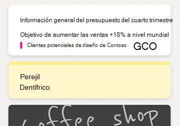 Notas de ejemplo en la fuente de OneNote