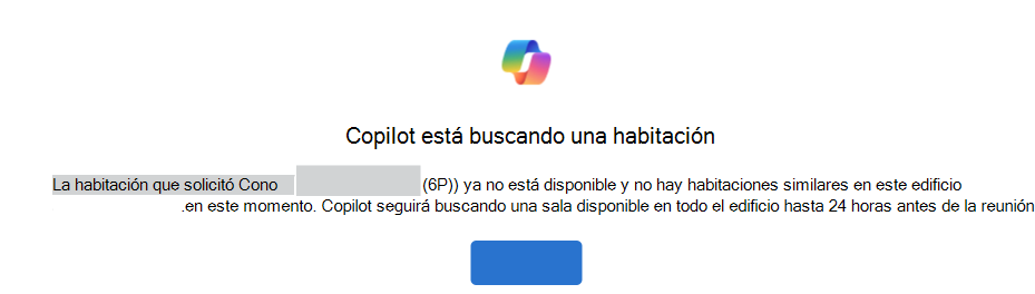 Un ejemplo del que Copilot está buscando una notificación de sala con un botón Editar evento.