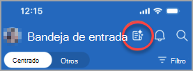 Muestra el icono a la izquierda de la campana de notificación, que muestra los correos electrónicos de prioridad alta o los correos electrónicos que necesitan una respuesta.