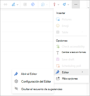 Configuración del editor