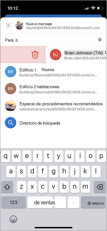 Eliminar un contacto en iOS
