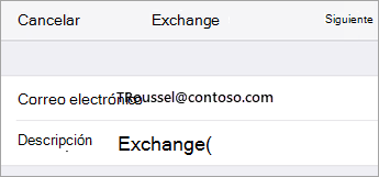 Inicio de sesión en Exchange