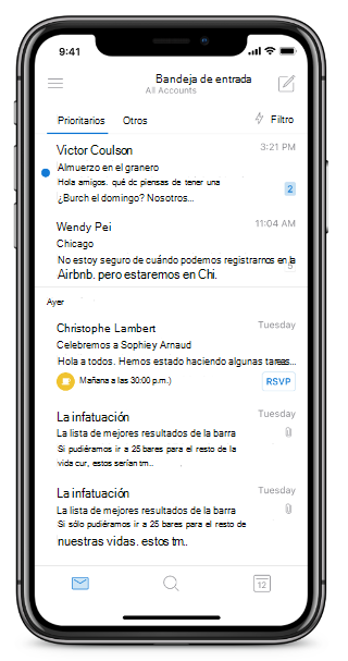 Muestra una pantalla de iPhone sin el botón Inicio.