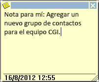 Escribir una nota