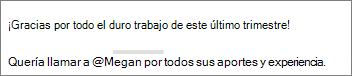 Puede elegir mostrar solo el nombre de una persona.