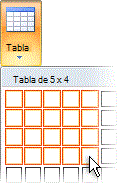 Selector de tabla