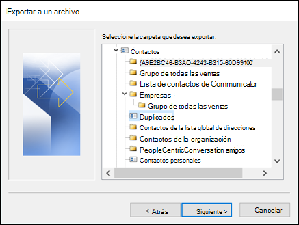 Exportar desde la carpeta Duplicados.