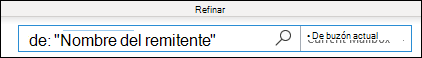 Buscar por nombre de remitente