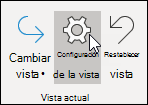 Configuración de la vista