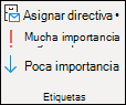 Menú de etiquetas