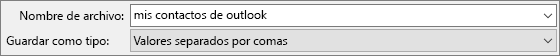 Guardar la libreta de direcciones de contactos como un archivo .csv