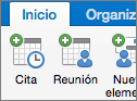 Botones Cita y Reunión