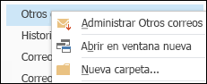 Administrar Otros correos