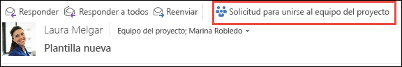 Solicitud para unirse a un grupo desde un correo electrónico