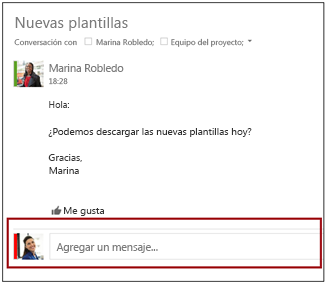 Agregue un mensaje