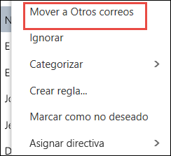 Mover a Otros correos