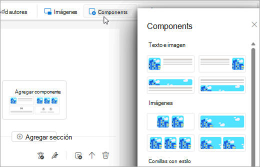 Panel Componente en Boletines