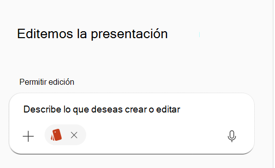 Captura de pantalla que muestra un kit de marca seleccionado en la consulta de Copilot.