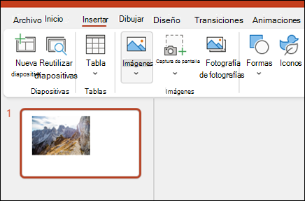 Insertar imágenes en PowerPoint