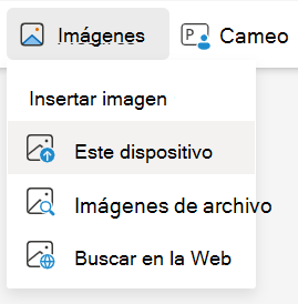 Insertar imágenes desde este dispositivo en PowerPoint para la Web